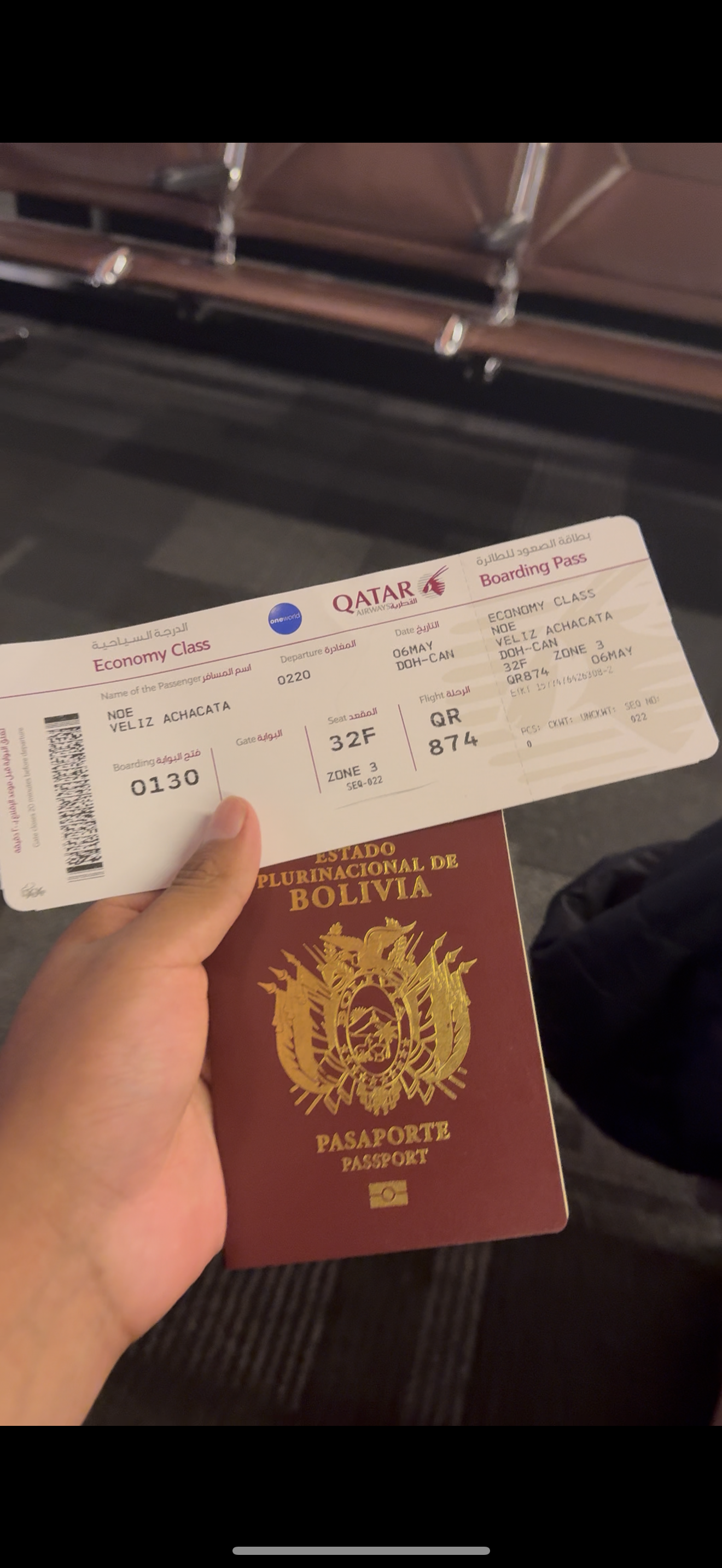 Aeropuerto de tránsito hacia China
